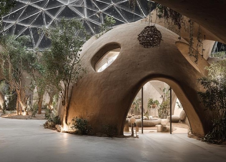 Cultural design dome interior